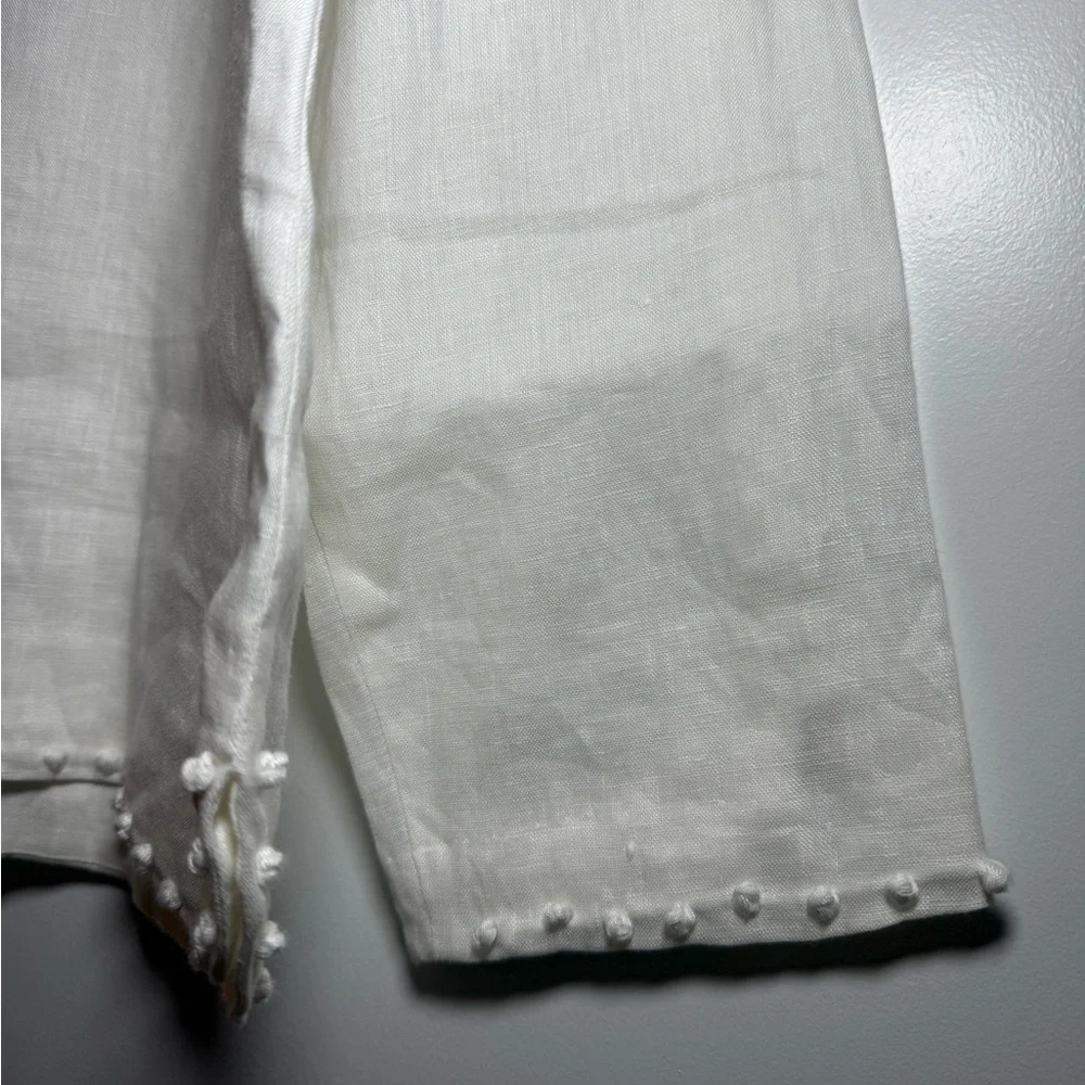 BRAND NEW J CREW white linen blouse women’s size 12 - Picture 7 of 13